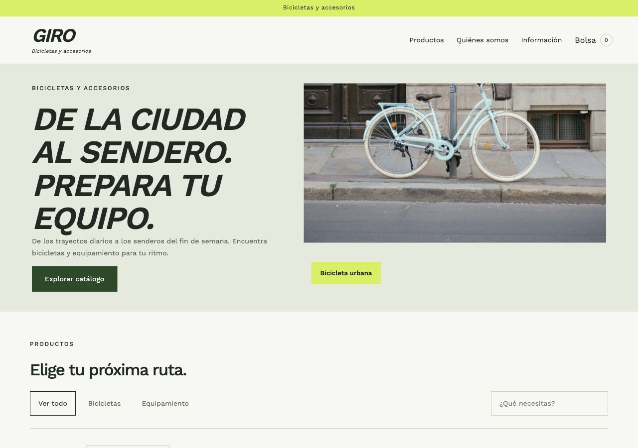 Bicicletas y accesorios