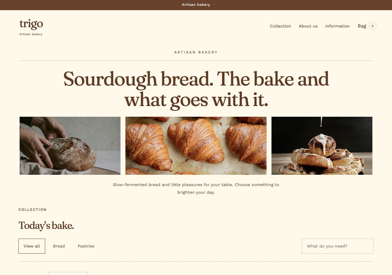 Artisan bakery