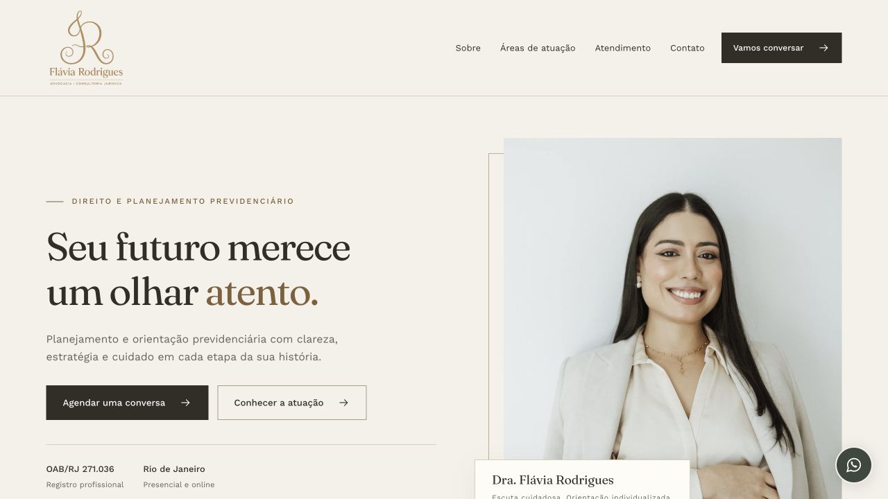 Site de Flávia Rodrigues